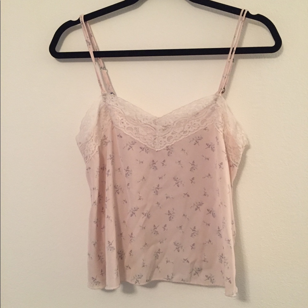 Dainty lace detail tank top